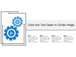 Core icon two gears in circles image