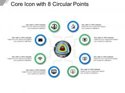 Core icon with 8 circular points