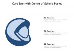 Core icon with centre of sphere planet