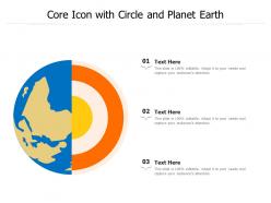 Core icon with circle and planet earth