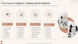 Core Issues Of Employee Training And Development