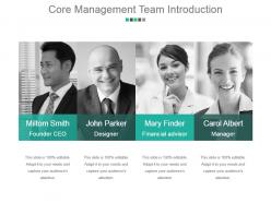 Core management team introduction good ppt example