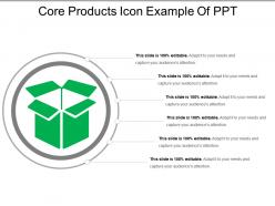 Core Products Icon Example Of Ppt