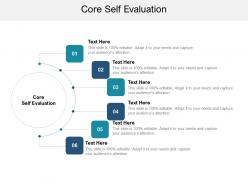 Core self evaluation ppt powerpoint presentation infographic template deck cpb