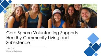 Core Sphere Volunteering Supports Healthy Community PPT Sample AT