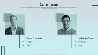 Core Team AirHub Investor Funding Elevator Pitch Deck