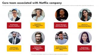 Core Team Associated With Netflix Comprehensive Marketing Mix Strategy Of Netflix Strategy SS V