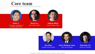 Core Team Baidu Investor Funding Elevator Pitch Deck