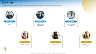 Core Team Business Strategy Consulting Company Profile CP SS V