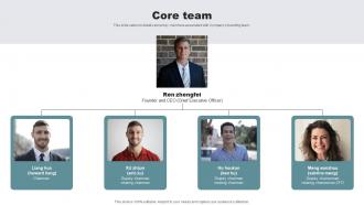 Core Team Cloud Computing Company Investor Funding Elevator Pitch Deck
