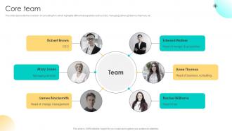 Core Team Management And Strategy Advisory Firm Profile CP SS V