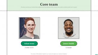 Core Team Speedlancer Investor Funding Elevator Pitch Deck