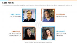 Core Team Sverve Investor Funding Elevator Pitch Deck