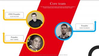 Core Team Video Promotion Service Investor Funding Elevator Pitch Deck