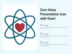 Core value presentation icon with heart