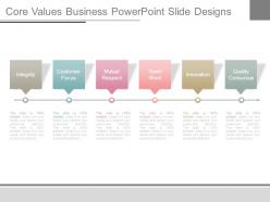 Core values business powerpoint slide designs