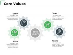 Core Values Ethics Quality Ppt Powerpoint Presentation Layouts Brochure