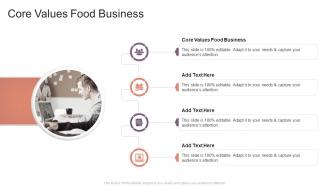 Core Values Food Business In Powerpoint And Google Slides Cpb