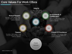 Core values for work ethics powerpoint slide presentation tips