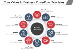 Core values in business powerpoint templates