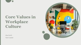 Core Values In Workplace Culture PPT Sample AT