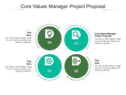Core values manager project proposal ppt powerpoint presentation professional topics cpb