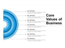 Core values of business powerpoint layout