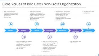 Core values of red cross non profit organization ppt powerpoint presentation diagram ppt