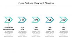 Core values product service ppt powerpoint presentation professional visuals cpb