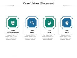 Core values statement ppt powerpoint presentation portfolio visuals cpb