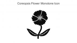 Coreopsis Flower Monotone Icon In Powerpoint Pptx Png And Editable Eps Format