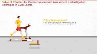 Coronavirus impact assessment and mitigation strategies in gym industry complete deck
