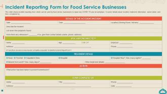 Coronavirus impact assessment and mitigation strategies on food service industry complete deck