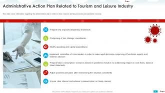 Coronavirus impact assessment and mitigation strategies on tourism and leisure industry complete deck