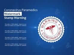 Coronavirus paramedics watermark stamp warning