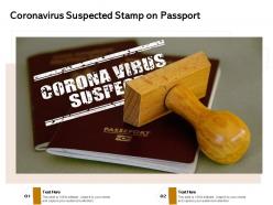 Coronavirus suspected stamp on passport