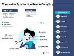 Coronavirus symptoms with man coughing