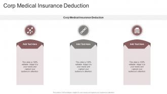 Corp Medical Insurance Deduction In Powerpoint And Google Slides Cpb