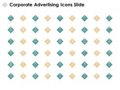 Corporate advertising icons slide globe smiley ppt powerpoint presentation outline vector