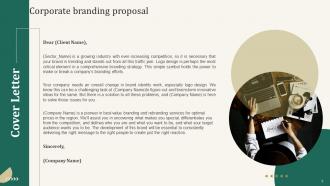 Corporate Branding Proposal powerpoint Presentation Slides Visual Images