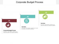 Corporate budget process ppt powerpoint presentation slides maker cpb