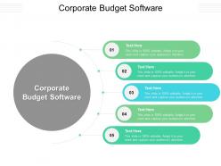 Corporate budget software ppt powerpoint presentation icon elements cpb