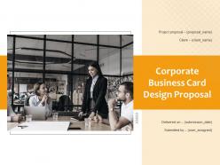 Corporate business card design proposal powerpoint presentation slides