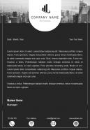 Corporate business one page letterhead design template