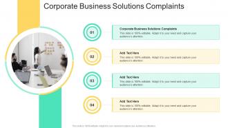 Corporate Business Solutions Complaints In Powerpoint And Google Slides Cpb