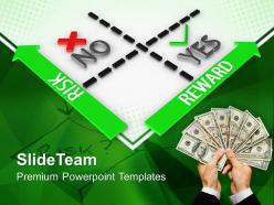 Corporate business strategy templates reward vs risk ppt slides powerpoint