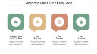 Corporate Class Fund Pros Cons Ppt Powerpoint Presentation Styles Icons Cpb