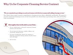Corporate Cleaning Service Contract Proposal Powerpoint Presentation Slides