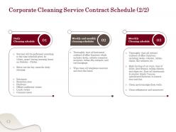 Corporate Cleaning Service Contract Schedule L1766 Ppt Powerpoint Presentation Gallery