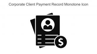 Corporate Client Payment Record Monotone Icon In Powerpoint Pptx Png And Editable Eps Format